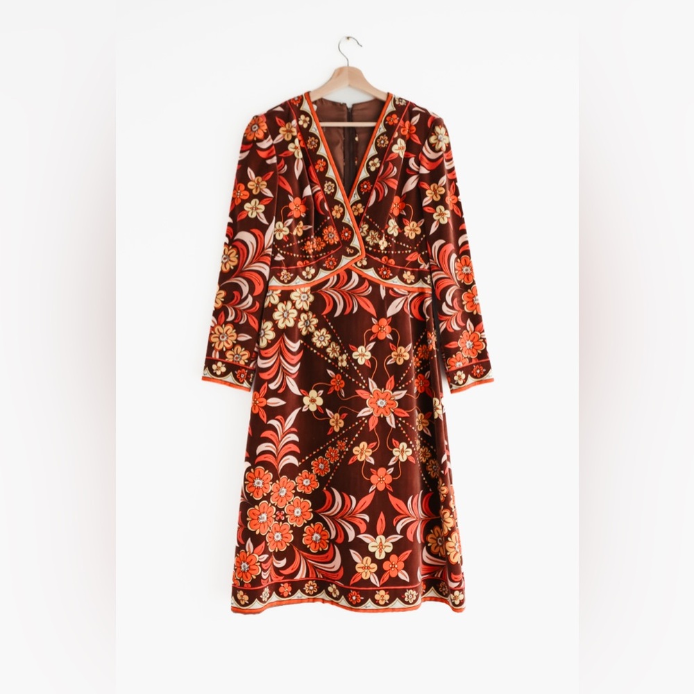 Vintage 1960s Emilio Pucci Velour Velvet Dress - Picture 9 of 10
